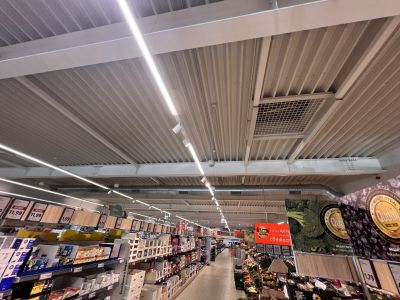 Безвъздушно боядисване - Полагане на пожаро устойчива  боя - Lidl Плевен - TIB - Плевен, Ловеч, Троян, Луковит, Кнежа, Белене, Свищов, Червен бряг