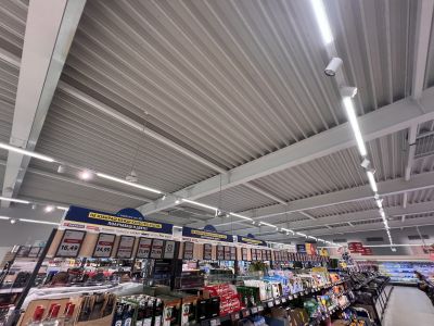 Безвъздушно боядисване - Полагане на пожаро устойчива  боя - Lidl Плевен - TIB - Плевен, Ловеч, Троян, Луковит, Кнежа, Белене, Свищов, Червен бряг